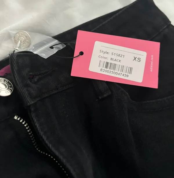 Edikted black low rise jeans - Image 2