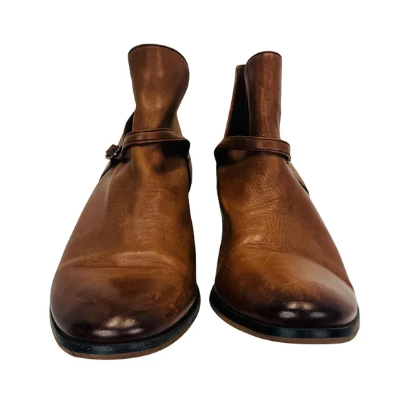Sam Edelman Petty Leather Booties Women's 8M Brown Classic Chic Minimalist‎ - Image 5