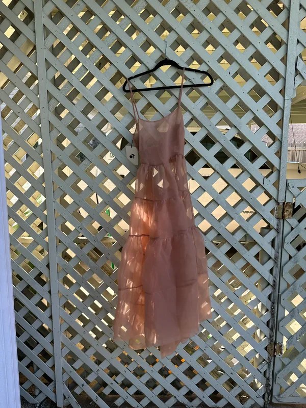 Anthropologie X OhSevenDays Tiered Sheer Midi Dress - Image 10