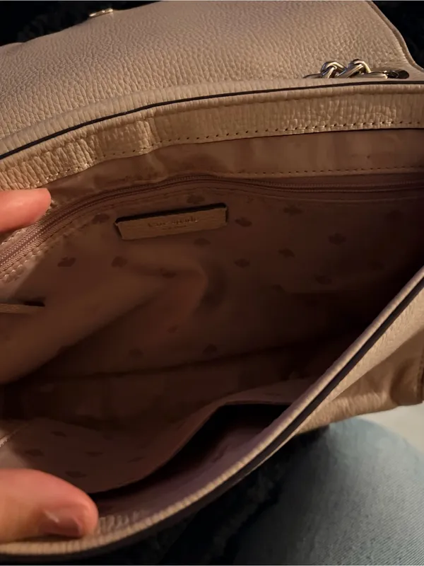 kate spade Pebbled Leather Shoulder Bag in Taupe - Image 6