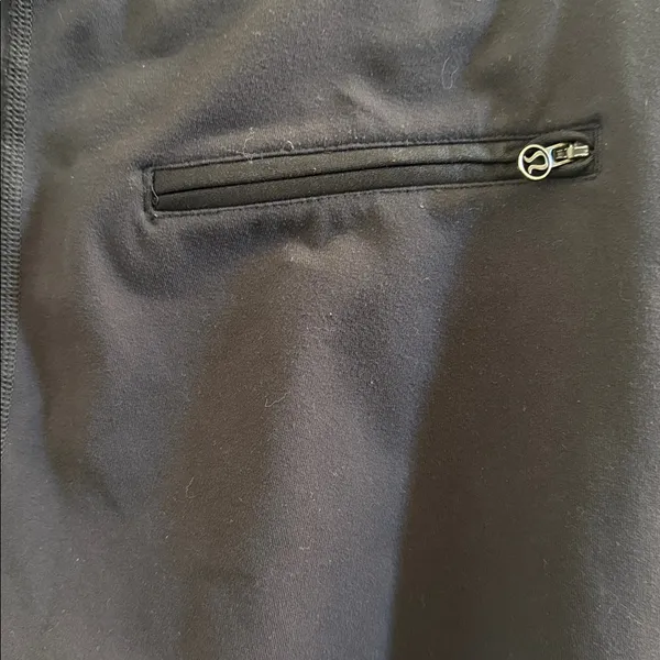 Lululemon Black Shine Elastic Waist Slim Leg Trouser Pants Size 4 - Image 7