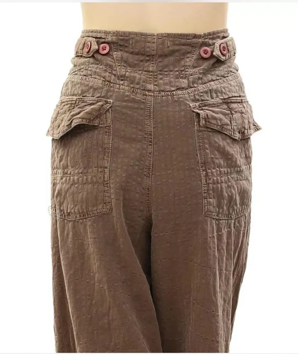 Free people brown thin line chino pants - Image 4