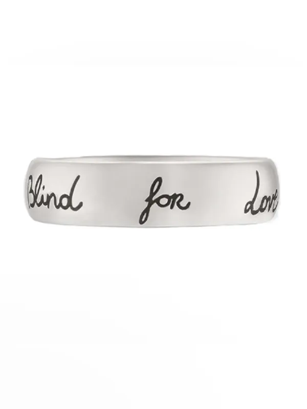 Gucci Blind for Love Ring Silver Ag 925 455247 - Image 4