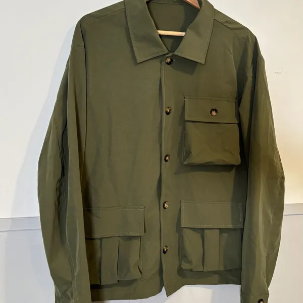 Utility Lightweight  Olive Green Pocket Jacket  Size Large - Image 15