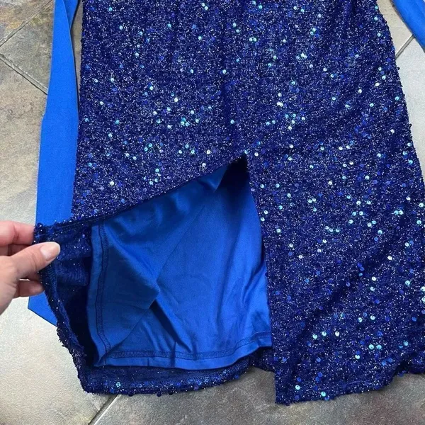 SHEIN Glamour Elegant Blue Formal Dress XL 12 - Image 12
