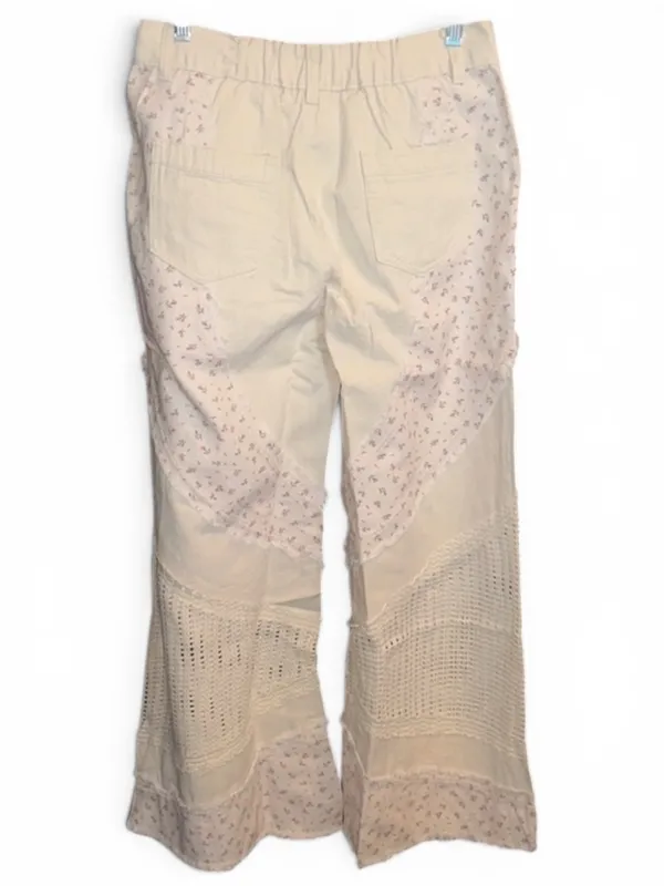 POL Med. Cream Floral Wide Leg Pants - Image 3
