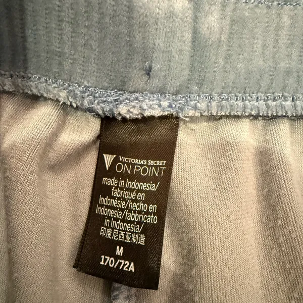 Victoria’s Secret on point velour‎ jogger pant teal ribbed size medium - Image 5