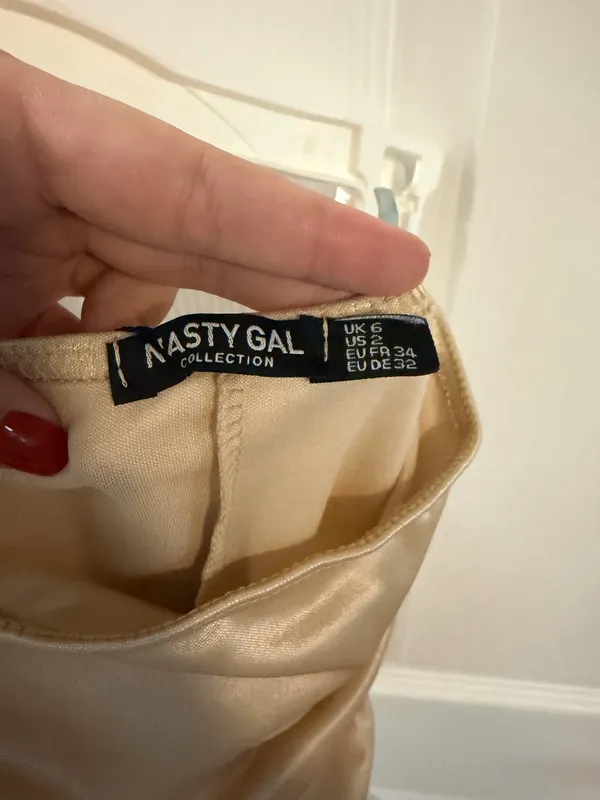 Champagne Nasty Gal Mini Dress - Image 3