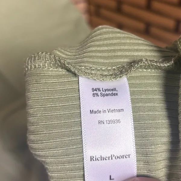 Richer Poorer Green‎ Ribbed Midi Dress Size Large - Image 8
