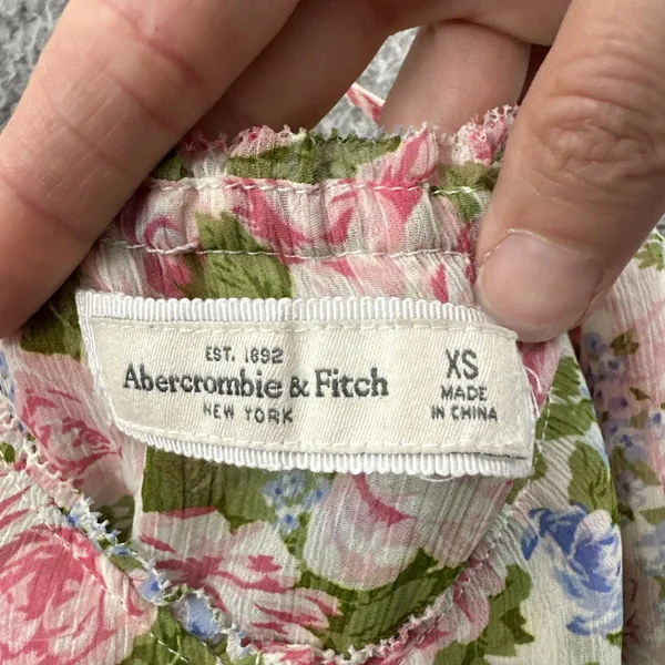 Y2K Abercrombie & Fitch Tiered Floral Cami Babydoll‎ Top Cottagecore Women's XS - Image 4