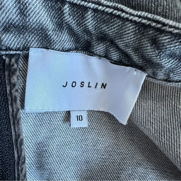 Joslin Studio Ayra Black Grey Denim Puff Sleeve Mini Dress Size 10 - Image 7