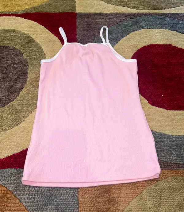 Malibu Barbie Light Pink High Neck Ribbed Tank Top Kids XL Fits XS an Junior’s - Image 4