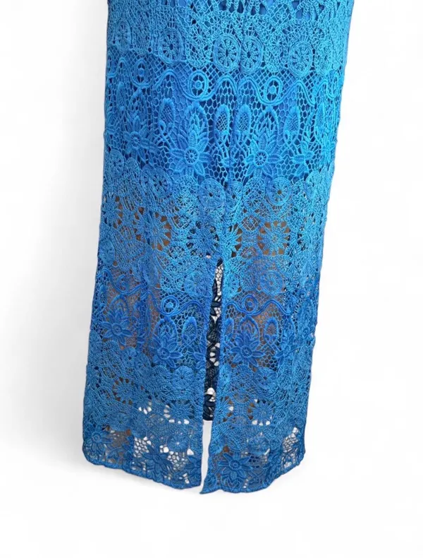 GUESS Blue Lace Maxi Dress - Women. - Image 5