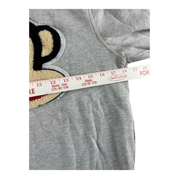 Paul Frank Julius Monkey Chenille Patch Gray Crewneck Sweatshirt Juniors XS Y2K - Image 3