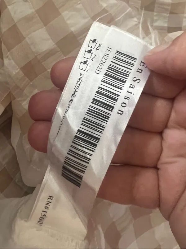 EN SAISON GINGHAM DRESS Size S Tan - Image 11