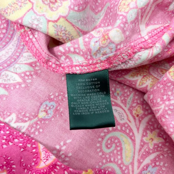 Ralph Lauren Pink Paisley Button Down‎ Shirt Size Medium - Image 9