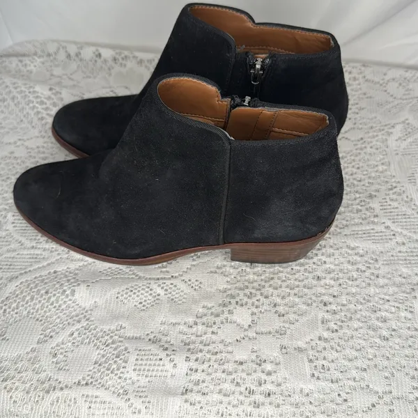Sam Edelman Petty leather black heeled ankle boots booties sz 6.5 - Image 4