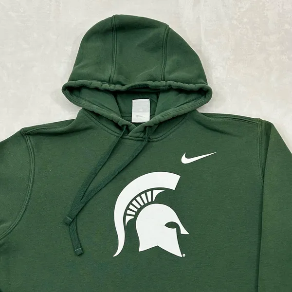 Michigan State Spartans NCAA Green Nike Pullover Hoodie Sweatshirt size S/M - Image 2