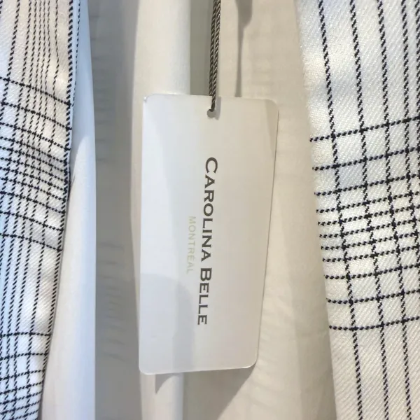 CAROLINA BELLE MONTREAL Womens XL Plaid Blazer Jacket Open‎ Front Lined NWT - Image 6