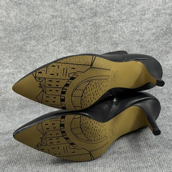 Bella Vita Size-6W~Woman Danielle Leather Black Slouch Ankle Booties - Image 8