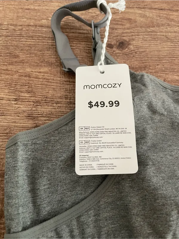 NWT Mom Cozy Heather Gray Pumping Bra Size Medium - Image 4