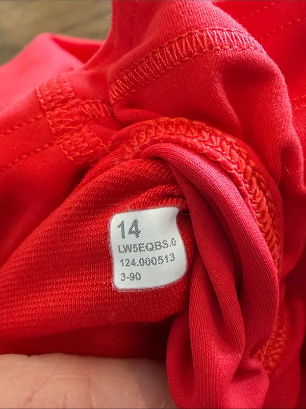 lululemon athletica wonder‎ train Bright Red contour fit high rise leggings 14 - Image 4