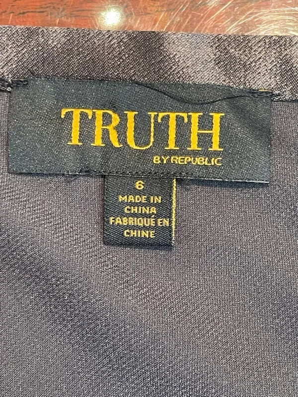 Truth by Republic Black Satin Viscose Maxi Slip Skirt Size 6 90s Minimalist Y2K - Image 8