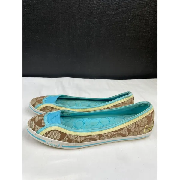 Coach A2165 Women's Blue/Signature Canvas Slip on /Shoes Size 8.5 SKU 4392 - Image 6