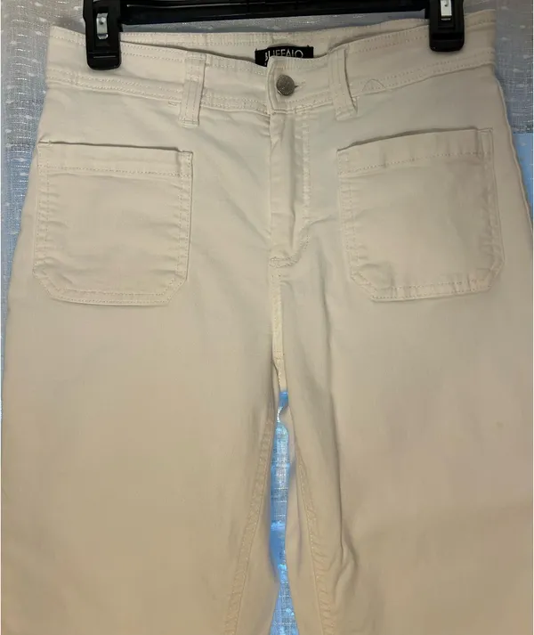 Buffalo David Bitton White Brigette High-Rise Crop Pant Size 4/27 - Image 2