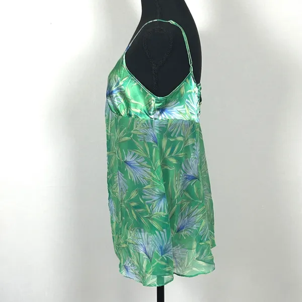 Vintage 90s‎ Y2K Secret Treasures Babydoll Chemise Women S Lace Up Sheer Chiffon - Image 6