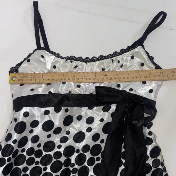 Heart Soul Polka Dot Satin Y2K Coquette Indie Sleaze Camisole Medium - Image 8