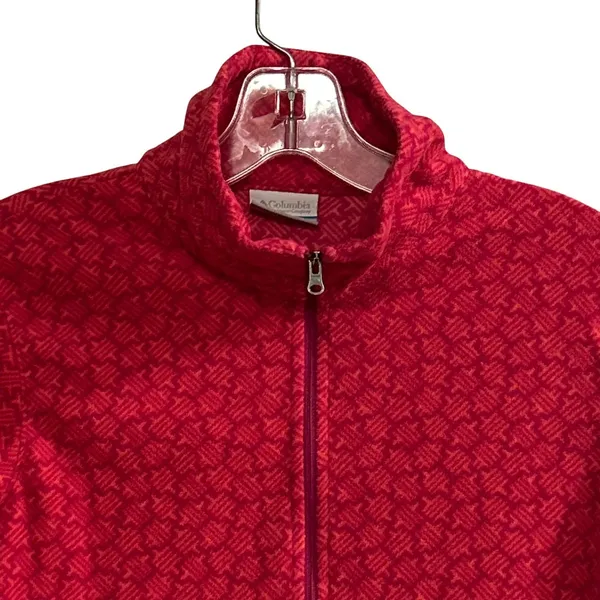 Columbia Women's‎ Pink Geometric Print Fleece 1/4 Zip Pullover Size M - Image 5
