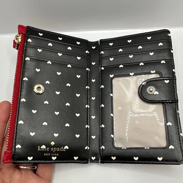 KATE SPADE New York Mikey Heirloom Red Dot Bifold Wallet - Image 3