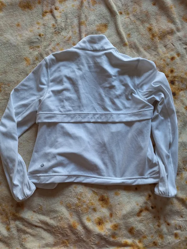 Lululemon White Ventilating UV Protection Running Full Zip Jacket 6 S - Image 9