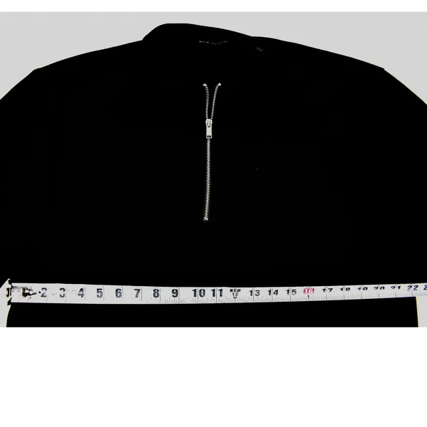 Elie Tahari Womens XL Black Quarter Zip Pullover Sweatshirt Mock Neck Top - Image 5