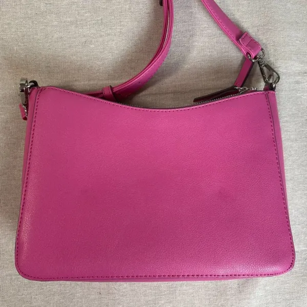 Nine West | Hot Pink Vegan Leather Crossbody Purse - Image 3