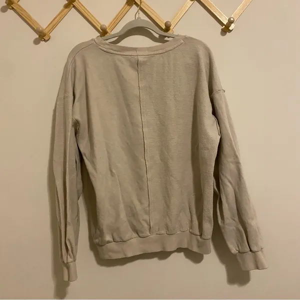 Roxy Tan Textured Crewneck Size Large - Image 9