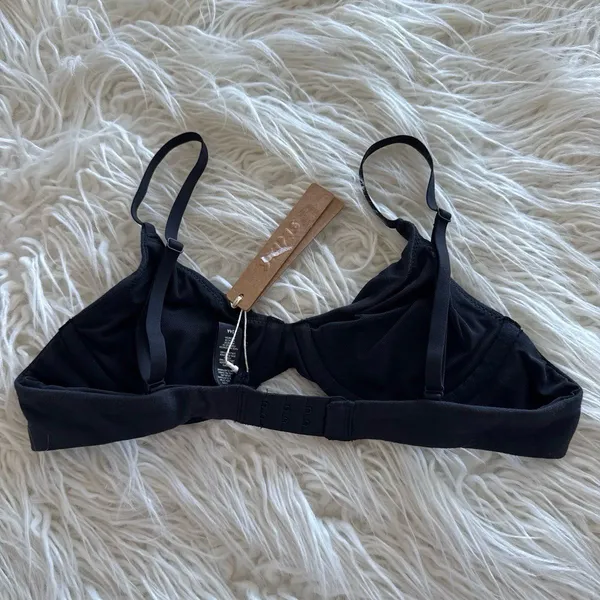 Skims Cotton Jersey T-Shirt Bra Soot Size 34A - Image 5