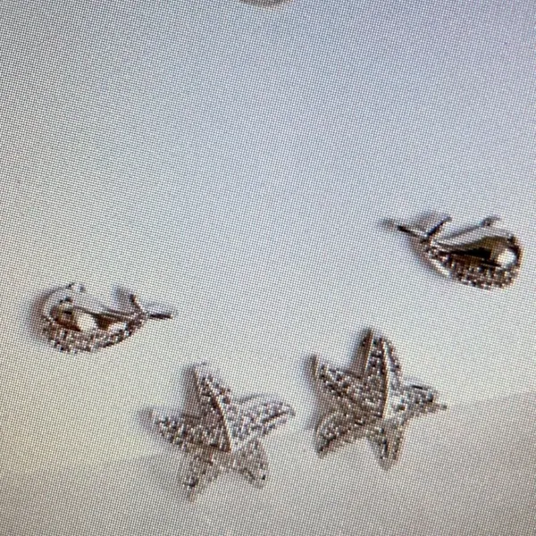 Antian Accessories™ Silver Starfish & Ocean Theme Earring Set (6 Pieces) - Image 5