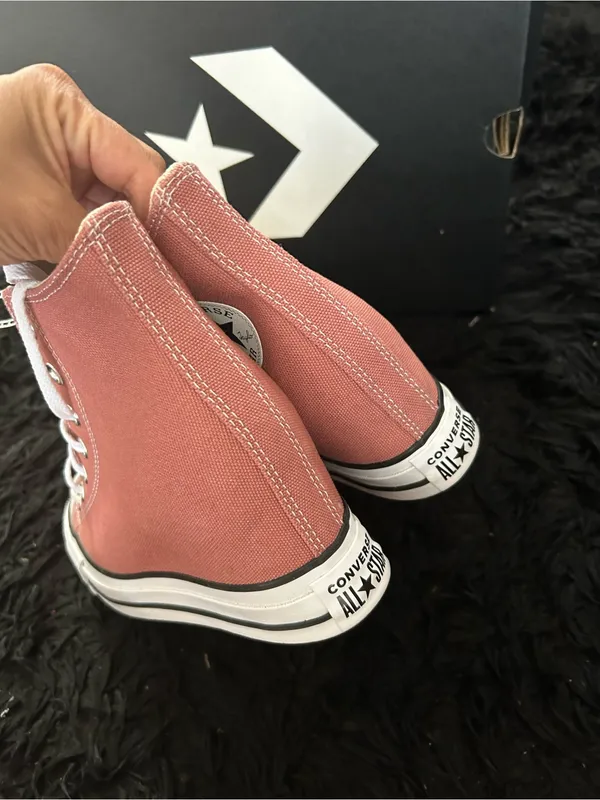 CONVERSE Chuck Taylor all star wedge platform lace up shoes sneakers sz 7.5 new - Image 4