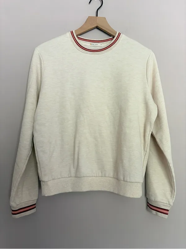 Marine Layer Anytime Crewneck Sweatshirt Heather Oatmeal - Image 2