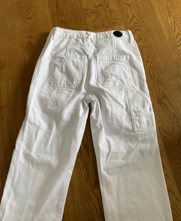 Nordstrom White Cargo Jeans - Image 3