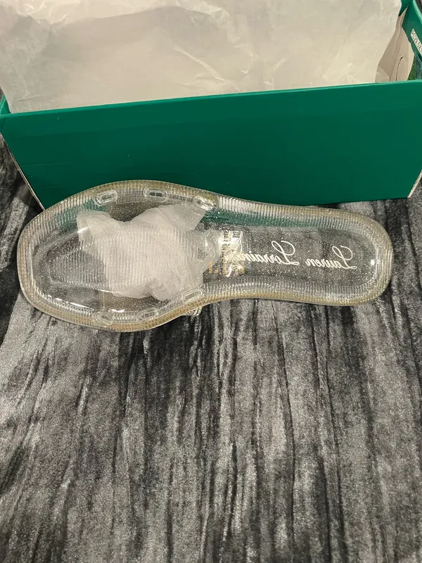 Elegant Silver Slide Sandals by Lauren Lorraine - Image 3