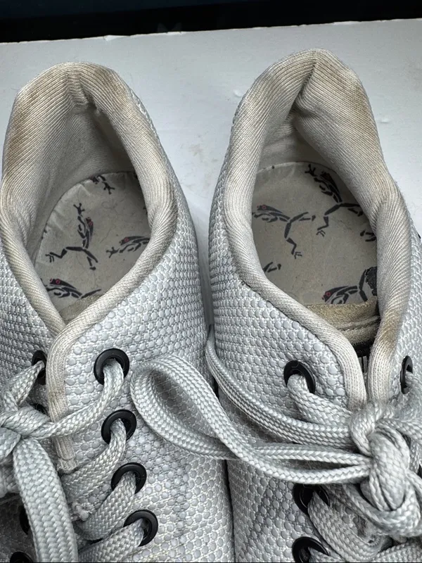 NOBULL white gray Frog-Print Trainer Interior W 8.5 M 7 workout weightlifting - Image 9