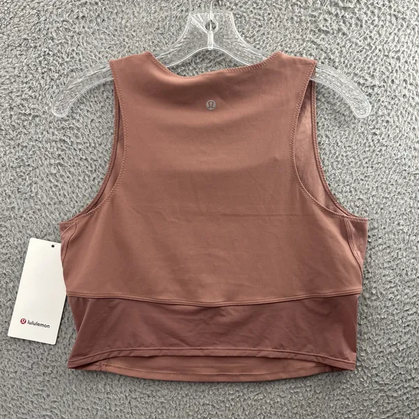 NWT Lululemon‎ Nulu and Mesh Yoga Tank Top Jewel Emboss Spiced Chai Women's 10 - Image 2