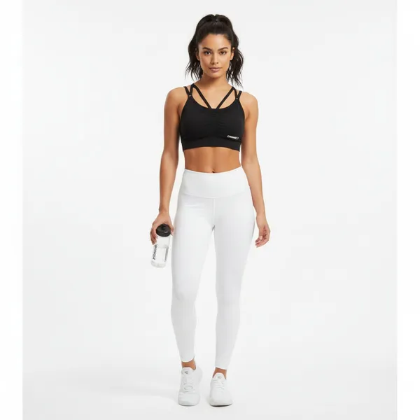 Gymshark Black Strappy Cropped Sport Athletic Top S - Image 7