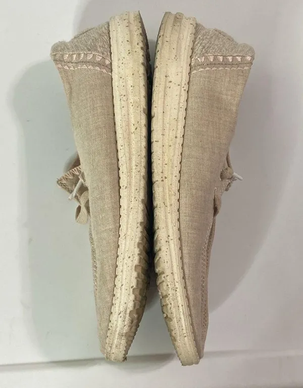 Hey Dude Wendy slip on canvas shoes with embroidery in Dusty Inca size 9 - Image 3