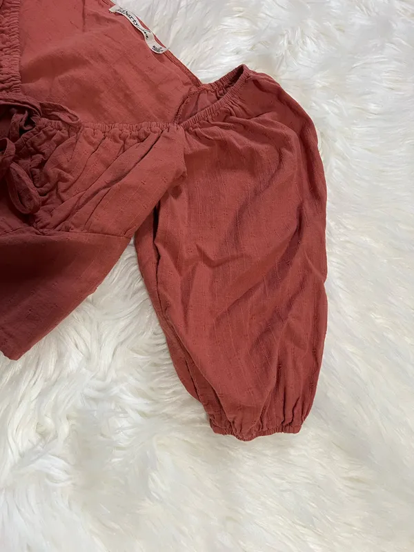 Liberty Love Terracotta Puff Sleeve Blouse  - Image 4