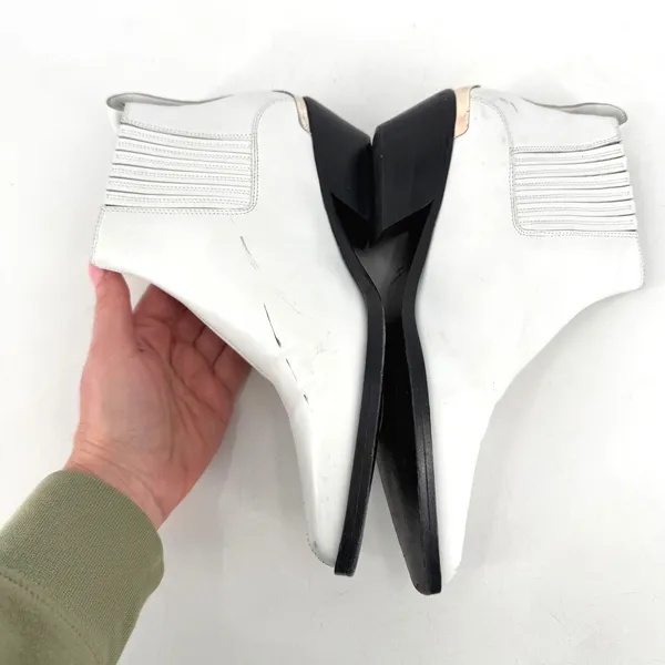 Rag & Bone Westin Boot Women 37.5 White Leather‎ Pointed Toe Western Minimalist - Image 5