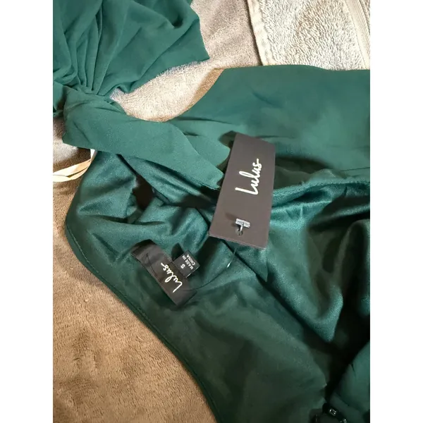 NWT Lulus Small Revel in the Moment Emerald Green‎ One-Shoulder Maxi Dress - Image 8